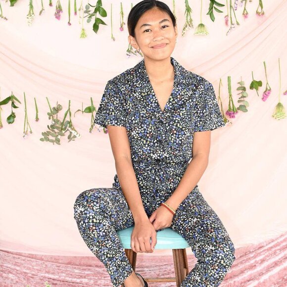 Rachel Antonoff Matthew Jumpsuit in Black Flower -- NWOT - Picture 2 of 4